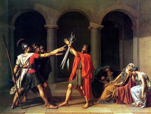 The Oath of Horatii by Jacques-Louis David