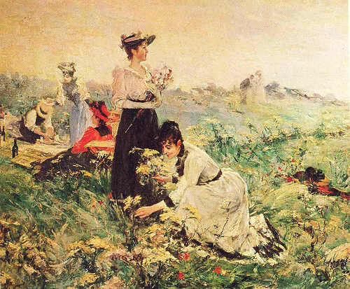 Picnic in Normandy by Juan Luna